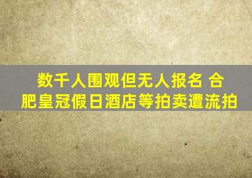 数千人围观但无人报名 合肥皇冠假日酒店等拍卖遭流拍